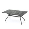 Enchantia - Outdoor Rectangular Dining Table With Weave Tabletop And Flared Legs - Copper - Image 4