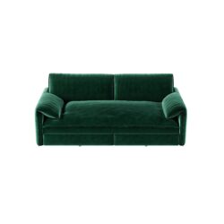 Queen Pull Out Sofa Bed, 3 In 1 Convertible Sleeper Sofa With Side Storage Multifunctional Velvet Loveseat Bed For Living Room - Green