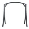 Stylish Larch Wood Swinging Loveseat For Outdoor Relaxation - Gray - Image 4