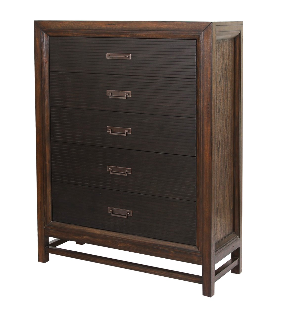 Branson - 5 Drawer Chest, Two Tone - Brown - Image 7