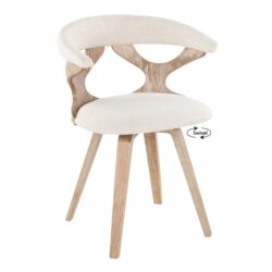 Gardenia - Mid-Century Modern Dining / Chair - White Washed / Cream