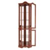Corner Curio Cabinet With Lights, Adjustable Tempered Glass Shelves, Mirrored Back, Display Cabinet (E26 Light Bulb Not Included) - Walnut - Image 7