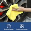 Multifunctional Microfiber Towel For Car Cleaning, Kitchen & Glass Scrubbing - Yellow - Image 2