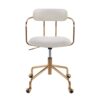 Demi - Contemporary Office Chair - Gold / Cream - Image 5