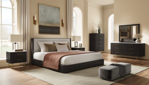 Clayten - Queen 3 Pieces Bedroom Set (Bed With Nightstand And Chest) - Espresso