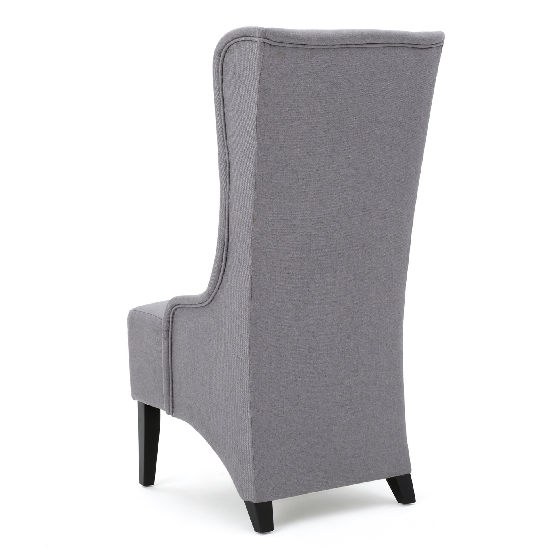Alight - Upholstered Dining Chair With High Back And Birch Wood Legs - Light Gray - Image 9