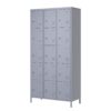 15 Door Lockers With Lock For Storage In Home, Gym, Office, And School - Gray - Image 14