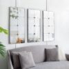 Traditional Decor Style Rectangle Antique Glass Wall Mirror, Wall Decor For For Bathroom Entryway Console Lean Against Wall - Black - Image 8