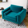 Amber - Velvet Lounge Chair - Light Blue - Image 3
