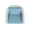 Maiden - Barrel Back Aluminum & Rope Outdoor Patio Dining Chair, Sunproof Olefin (Set of 2) - Sky Blue - Image 4