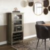 Avalon - High Storage Wine Rack Cabinet - Distressed Gray - Image 7