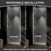 Semi-Frameless Pivot Shower Door In Chrome With Clear Glass - Chrome - Image 5