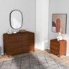 Lionel - Mid-Century Modern Solid Wood 6 Drawer Dresser - Brown - Image 2