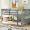 Full Over Full Classic Bunk Bed With Ladder - Gray - Image 14