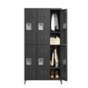 6 Door Lockers With Lock For Secure Storage - Black - Image 11