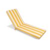 2 Piece Outdoor Chaise Lounge Cushion Set, Replacement Cushions For Patio Furniture - Yellow / White - Image 12