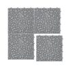Interlocking Deck Tiles Plastic Waterproof Outdoor All Weather Anti-Slip Bathroom Shower Balcony Porch Strong Weight Capacity Upto 440 Lbs, Pebble Stone Pattern Pack Of 12 - Gray - Image 14