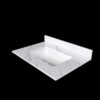 Carrara Marble Design Elegant Bathroom Vanity Top With Undermount Sink - White - Image 5