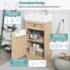 Bathroom Vanity With Reversible Resin Sink, Cabinet & Zinc Alloy Handles - Wood - Image 6