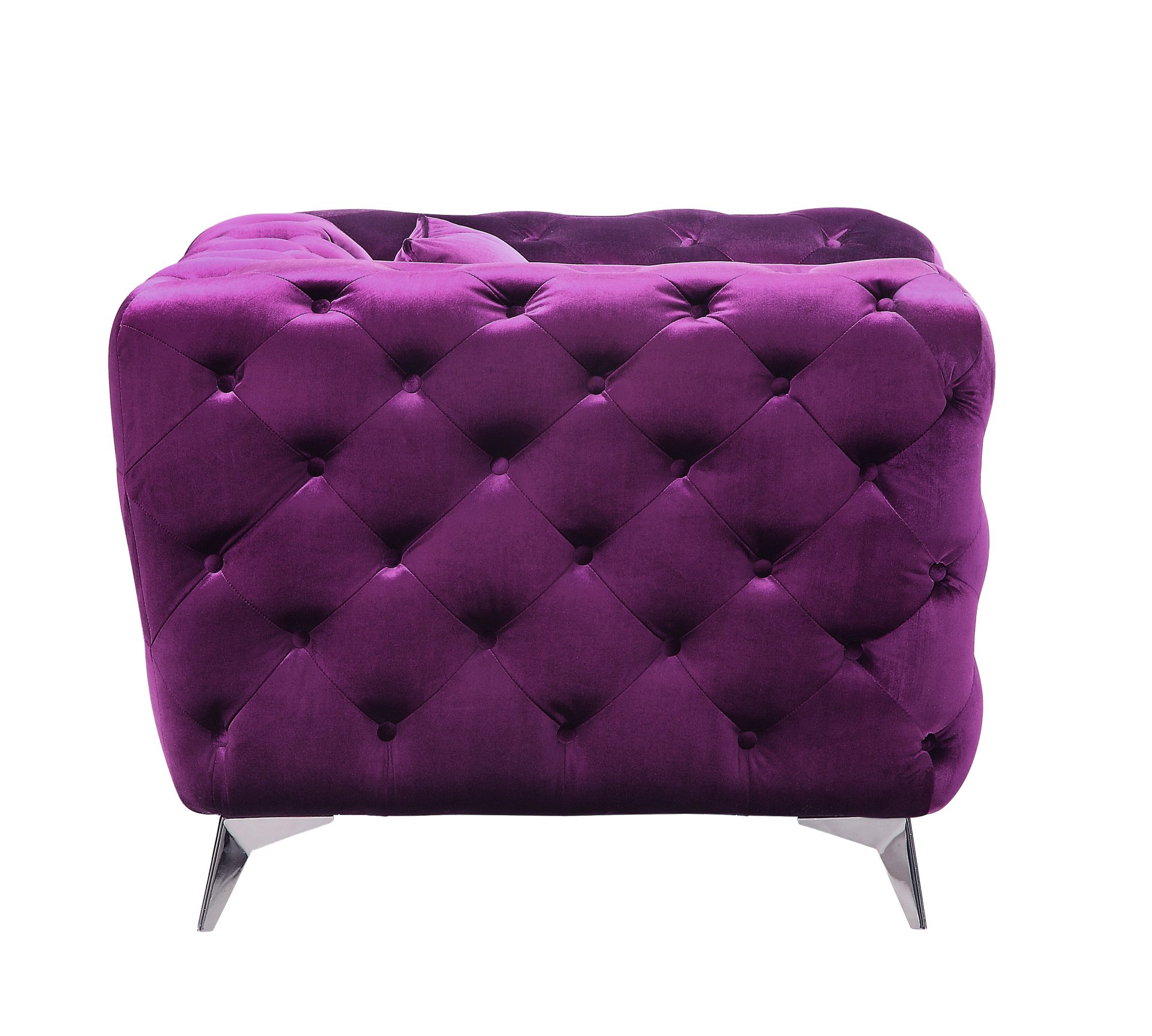 Atronia - Velvet Loveseat - Purple - Image 4
