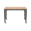 Heavy Duty Adjustable Workbench For Garage, Rubber Wood Shop Table WithMetal Wheels, Hardwood Workstation Weight Capacity Over 2000 Lbs With Wheels - Black - Image 13