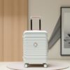 28" Luggage Lightweight Suitcase Tsa Lock USB Port Luggage Wheel Lock Artificial Leather Top Handle Spinner Wheels - Creamy White - Image 2