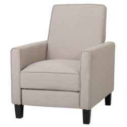 Recliner Push Back Chair For Elegant Home - Beige