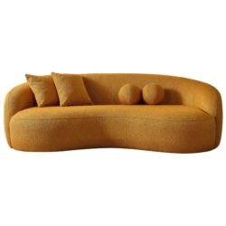 Drake - Japandi Style Curvy Sofa - Yellow
