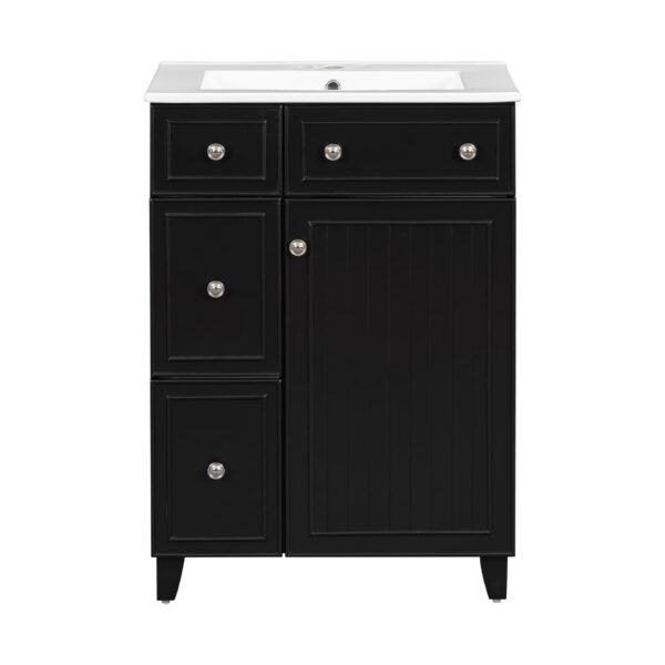 Bathroom Vanity Cabinet With Sink - Black