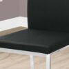 Dining Chair Side, Upholstered For Dining Room (Set of 2) - Black - Image 3