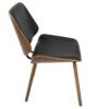 Lombardi - Mid-Century Modern Dining / Chair (Set of 2) - Walnut / Black - Image 4