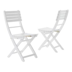Outdoor Folding Dining Chair (Set of 2) - White