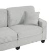 Modern U Shaped Sectional Sofa With Movable Ottoman And Side Storage Pockets Corduroy - Gray - Image 21
