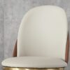 Modern Dining Chairs (Set of 2) With Gold Metal Legs - Beige - Image 9