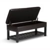Cosmopolitan - Storage Ottoman Bench With Open Bottom - Tanners Brown - Image 2