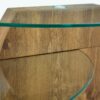 Modern Natural Wood Grain Double Layer Coffee Table Versatile Design - Natural Wood / Transparent - Image 7