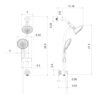 5" Multi Function Dual Shower Head With Adjustable Slide Bar - Chrome - Image 3