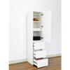 Elise - Slim Modular Wood Closet Cabinet With Drawers In Durable Melamine And Wood 71" Height - White - Image 12