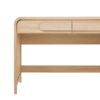 Modern Curved Waterfall Desk With Drawers - Oak - Image 3