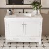 43" Bathroom Vanity, Multi Functional Cabinet With Doors And Drawer - White - Image 2