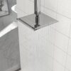 Elegant 8" Square Rainfall Shower Head, Wall / Ceiling Mounted, Stainless Steel - Chrome - Image 4