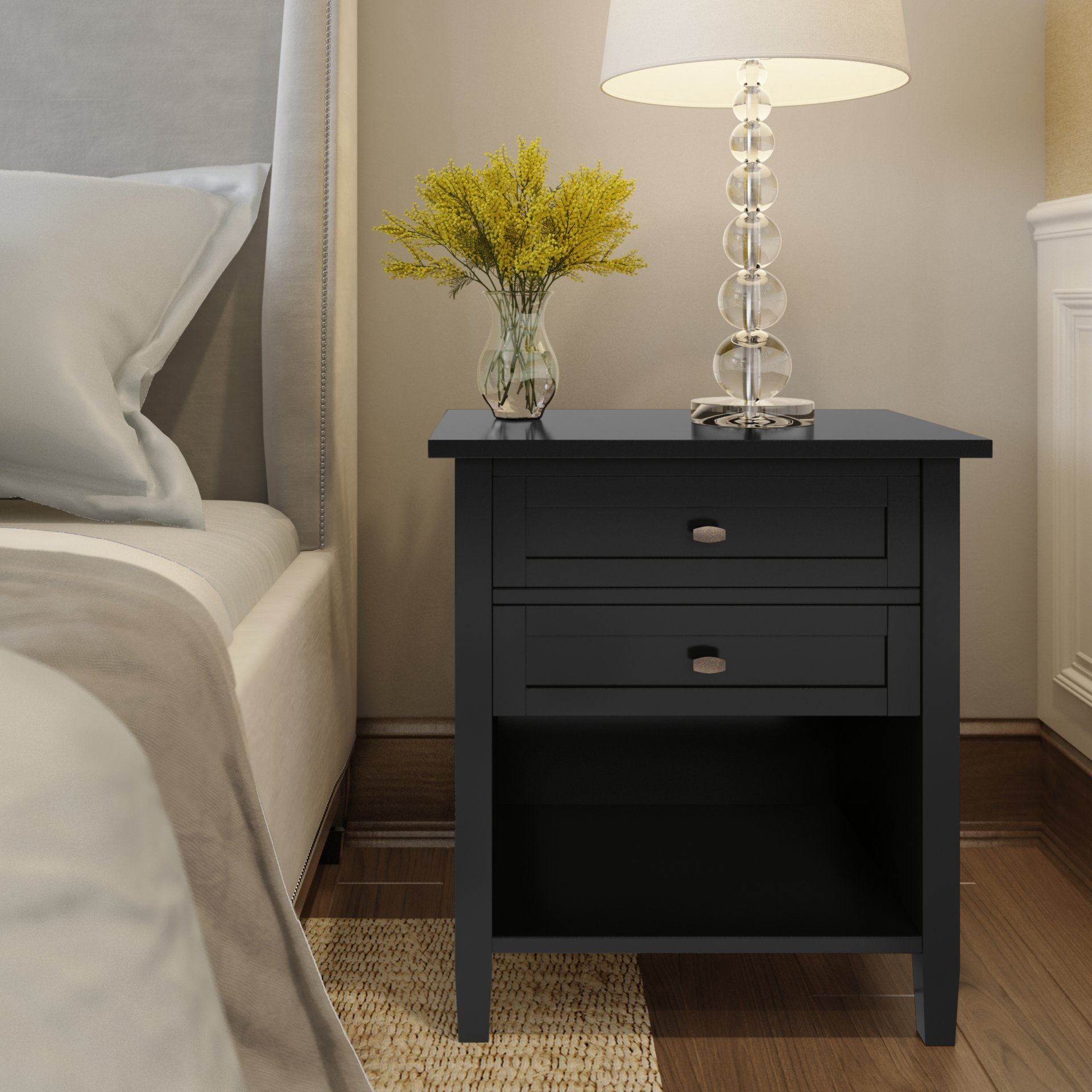 Warm Shaker - Bedside Table - Black - Image 7