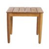 Outdoor Square Side Table With Slatted Top And Wood Frame - Teak - Image 9