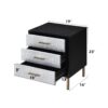 Myles - Nightstand - Black / Gold / Silver - Image 7