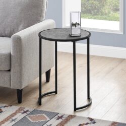 Accent Table, Side, Round Contemporary And Modern - Gray