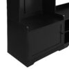 Wide Hall Tree With Shoe Storage, 4 In 1 Entryway Bench With 8 Cubbies, 7 Coat Hooks & Adjustable Shelf For Hallway - Black - Image 13
