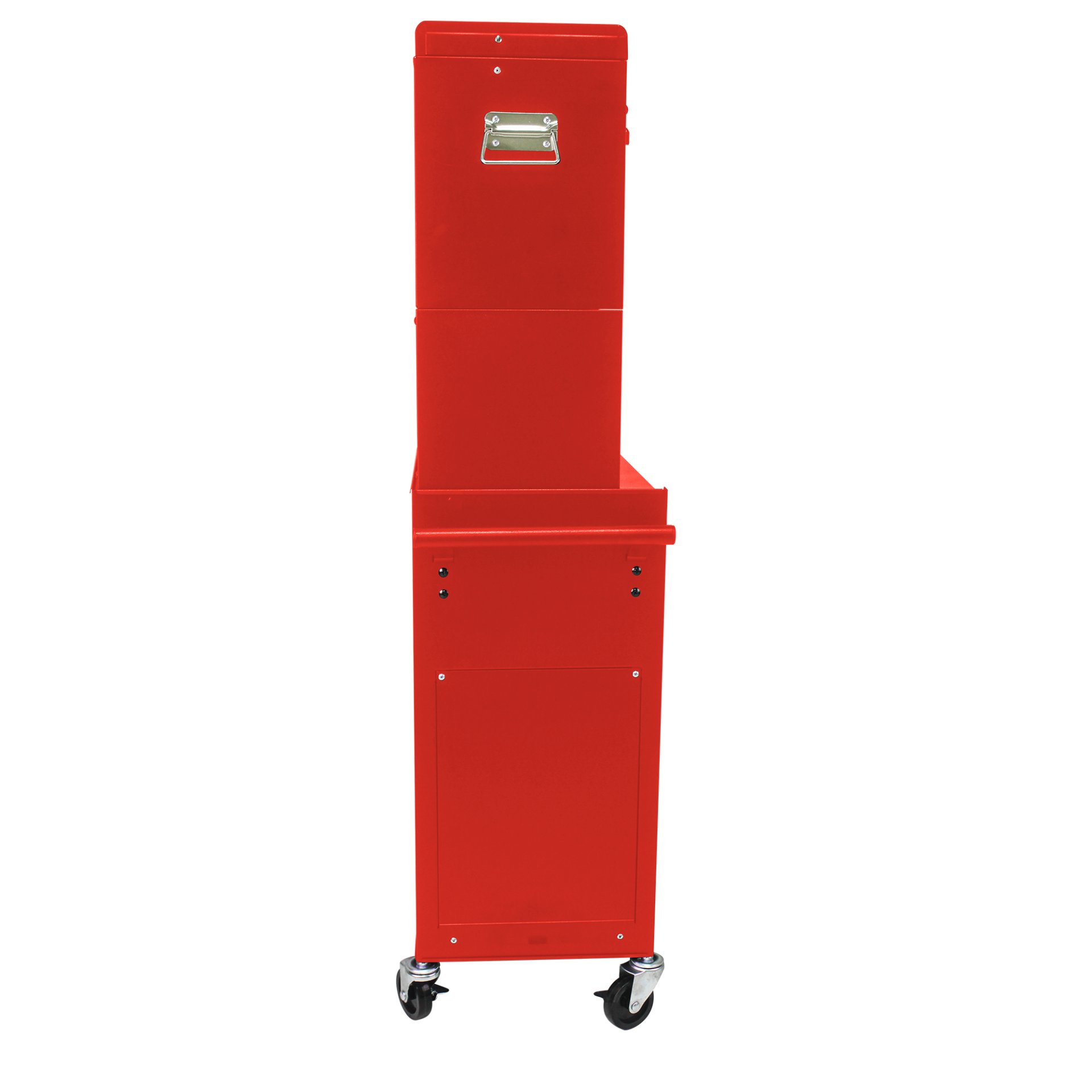 6 Drawer Lockable Tool Cabinet On Wheels Steel Rolling Tool Chest With Detachable Toolbox, 2 In 1 Garage Workshop Storage Organizer With 4 Universal Casters - Red - Image 14