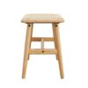 Woven Design Dining Bench For Dining Room, Bedroom - Natural Oak - Image 9