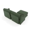 Elegant Chenille 2 Seater Sofa With Ottoman & Lumbar Pillows Ergonomic Design Easy Install - Green - Image 17