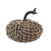 Chenille Weighted Pumpkin Ornament Decor For Holiday Harvest Festival Fall Festival & Thanksgiving (Set of 2) - Dark Brown - Image 4